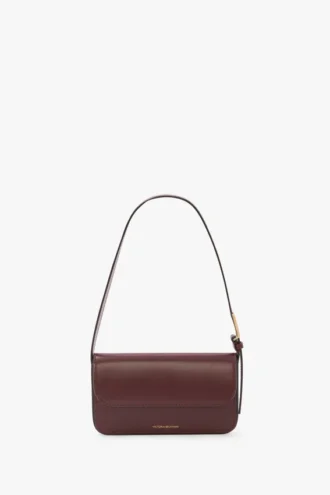 Sac de poche Dorian en cuir bordeaux