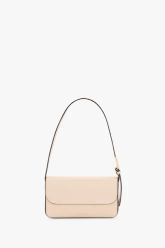 Sac de poche Dorian en cuir rose pâle