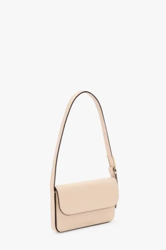 Sac de poche Dorian en cuir rose pâle
