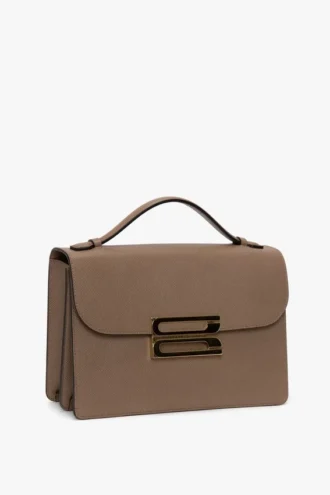 Sac Dorian en cuir gris tourterelle Sac Dorian en cuir gris tourterelle