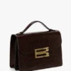 Sac Dorian en cuir marron foncé gaufré Sac Dorian en cuir marron foncé gaufré
