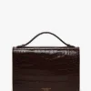 Sac Dorian en cuir marron foncé gaufré Sac Dorian en cuir marron foncé gaufré
