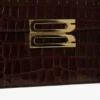 Sac Dorian en cuir marron foncé gaufré Sac Dorian en cuir marron foncé gaufré
