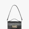 Sac Dorian en cuir noir gaufré Sac Dorian en cuir noir gaufré