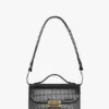 Sac Dorian petit format en cuir noir gaufré Sac Dorian petit format en cuir noir gaufré