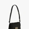 Sac Dorian petit format en cuir noir gaufré Sac Dorian petit format en cuir noir gaufré