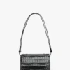 Sac Dorian petit format en cuir noir gaufré Sac Dorian petit format en cuir noir gaufré