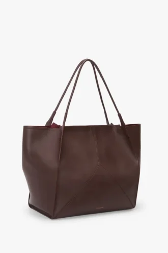 Sac fourre-tout de voyage The Victoria en cuir bordeaux