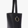 Sac seau Dia en cuir bleu marine Sac seau Dia en cuir bleu marine
