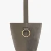 Sac seau Dia en cuir gris galet Sac seau Dia en cuir gris galet