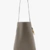 Sac seau Dia en cuir gris galet Sac seau Dia en cuir gris galet