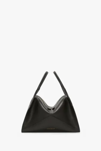 Sac Victoria Plié en cuir noir