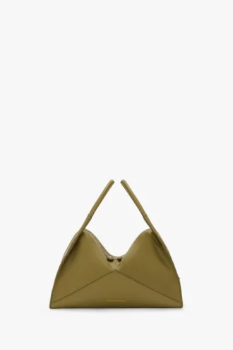 Sac Victoria Plia en cuir vert cactus