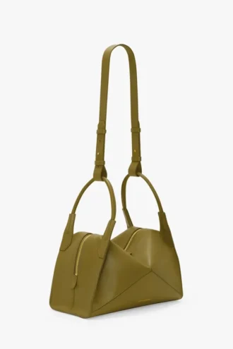 Sac Victoria Plia en cuir vert cactus