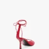 Sandale à talon aiguille Eliza 75 en cuir rouge Sandale à talon aiguille Eliza 75 en cuir rouge