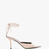 Sandales à talons aiguilles Eliza 75 en cuir rose pâle Sandales à talons aiguilles Eliza 75 en cuir rose pâle