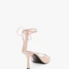 Sandales à talons aiguilles Eliza 75 en cuir rose pâle Sandales à talons aiguilles Eliza 75 en cuir rose pâle