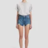 Short délavé bleu moyen