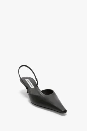 Sloane Halter Back 45 en cuir noir