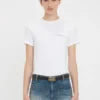 T-shirt ajusté à logo rétréci, blanc T-shirt ajusté à logo rétréci, blanc