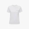 T-shirt ajusté à logo rétréci, blanc T-shirt ajusté à logo rétréci, blanc