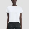 T-shirt ajusté rétréci en blanc T-shirt ajusté rétréci en blanc