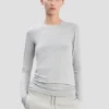 T-shirt à manches longues gris chiné T-shirt à manches longues gris chiné