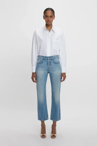 The Victoria jean in blue light