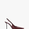The Victoria Stiletto Slingback 100 en cuir bordeaux