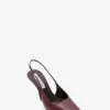The Victoria Stiletto Slingback 100 en cuir bordeaux