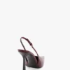 The Victoria Stiletto Slingback 100 en cuir bordeaux