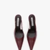 The Victoria Stiletto Slingback 100 en cuir bordeaux