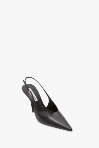 The Victoria Stiletto Slingback 100 en cuir noir