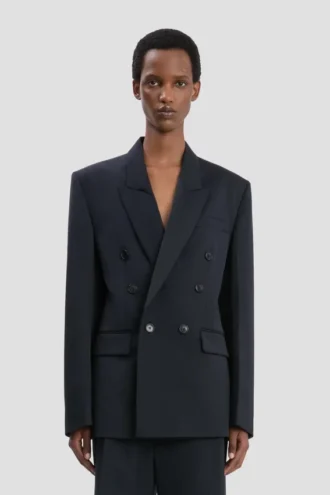 Veste ajustée bleu marine