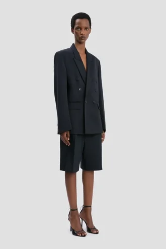 Veste ajustée bleu marine