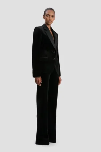 Veste ajustée en velours noir