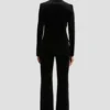 Veste ajustée en velours noir Veste ajustée en velours noir