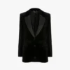 Veste ajustée en velours noir Veste ajustée en velours noir