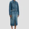 Veste en denim délavé bleu moyen Veste en denim délavé bleu moyen