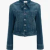 Veste en denim délavé bleu moyen Veste en denim délavé bleu moyen