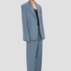 Veste à revers cranté bleu nuage Veste à revers cranté bleu nuage