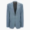 Veste à revers cranté bleu nuage Veste à revers cranté bleu nuage