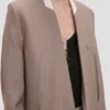 Veste sans col en couleur limestone Veste sans col en couleur limestone