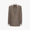 Veste sans col en couleur limestone Veste sans col en couleur limestone